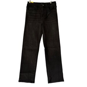 Well Worn 6/28 Straight Jeans 90s Vintage Black Wash High Rise Classic Normcore